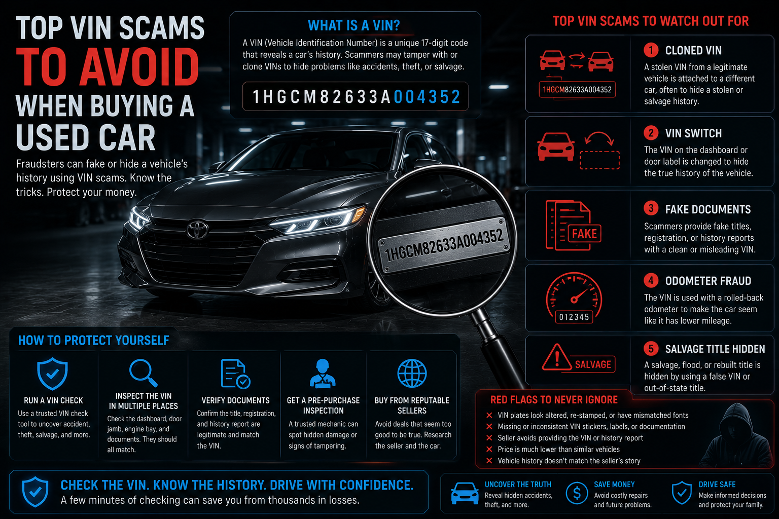 Top VIN Scams to Avoid When Buying a Used Car