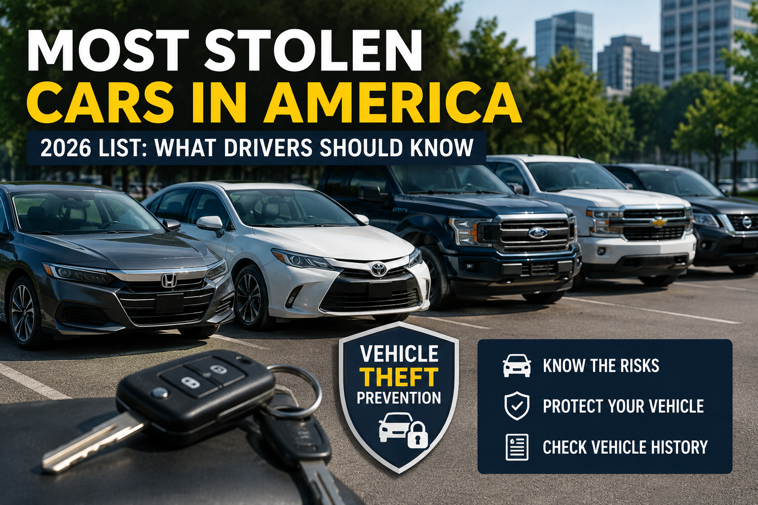 Most Stolen Cars in America (2026 List): What Drivers Should Know